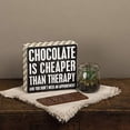 thumbnail image 2 of Primitives by Kathy Polka Dot Trimmed Box Sign, Chocolate is Cheaper, 2 of 2