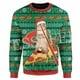 thumbnail image 3 of Suéter feo de punto divertido de Navidad de algodón con diseño de Papá Noel para mascotas, suéter informal vintage de invierno estilo Harajuku, jersey retro de manga larga con impresión 3D, 3 of 4