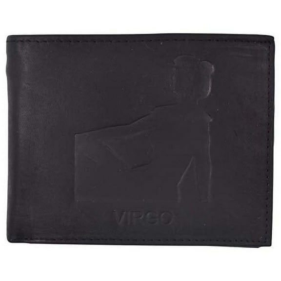 Virgo Zodiac Sign Bifold Trifold Genuine Leather Men's Wallets