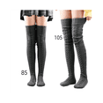 thumbnail image 3 of 1 par de calcetines cálidos de lana para botas Otoño Invierno calcetines sólidos hasta la rodilla calcetines apilados calcetines gruesos calcetines de mujer gris Rojo Verde, 3 of 3
