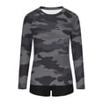 thumbnail image 5 of Qingpeng Womens Two Piece UV UPF 50+ Swim Shirt Bathing Suit Long Sleeve Rash Guard Swimsuits with Boyshort Bottoms, 5 of 7