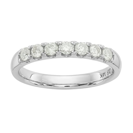 14kt 1/2 Carat 7 Stone Moissanite Band