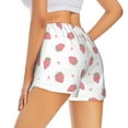 thumbnail image 3 of Goofa Hand Drawn Strawberry Printed Women 2 in 1 Running Shorts,Quick Dry Athletic Workout Shorts,High Waisted Athletic Shorts with Liner Pockets-Small, 3 of 9