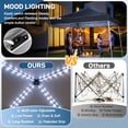 thumbnail image 3 of Ktaxon 10ft x 10ft Ez Pop Up Canopy Tent with Lights,LED Frame Canopy,Outdoor Sun Shade Shelter Built-in LED Light Strips,Beach Tent,Outdoor Gazebo for Party Wedding Camping BBQ Events,Black, 3 of 9