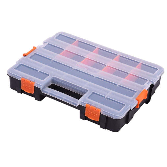 Double Sided Portable Plastic Hardware Tools Accessories Box Electronic Components Sorting Box Parts Box Storage Box