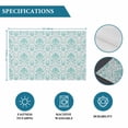 thumbnail image 6 of Green Flowers Placemats Set of 4, Boho Ethnic Abstract Floral Texture Placemats for Dining Table, Place Mats for Kitchen Tabletop, Waterproof Wipeable Dining Table Mats Set, 6 of 9