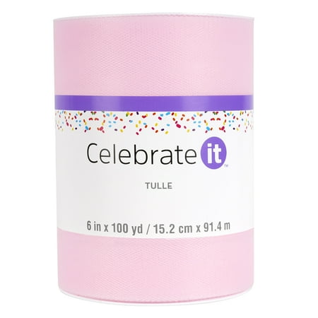 UPC: 0191518420890 | 6  Pink Tulle Mega Roll by Celebrate It™