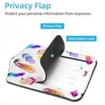 thumbnail image 3 of Square 2Pack PU Leather Bohemia Boho Feather Hippie Cruise Luggage Tag with Privacy Cover and Stainless Steel Ring - Suitable for Travel Handbags Backpacks Luggage Tags, 3 of 6