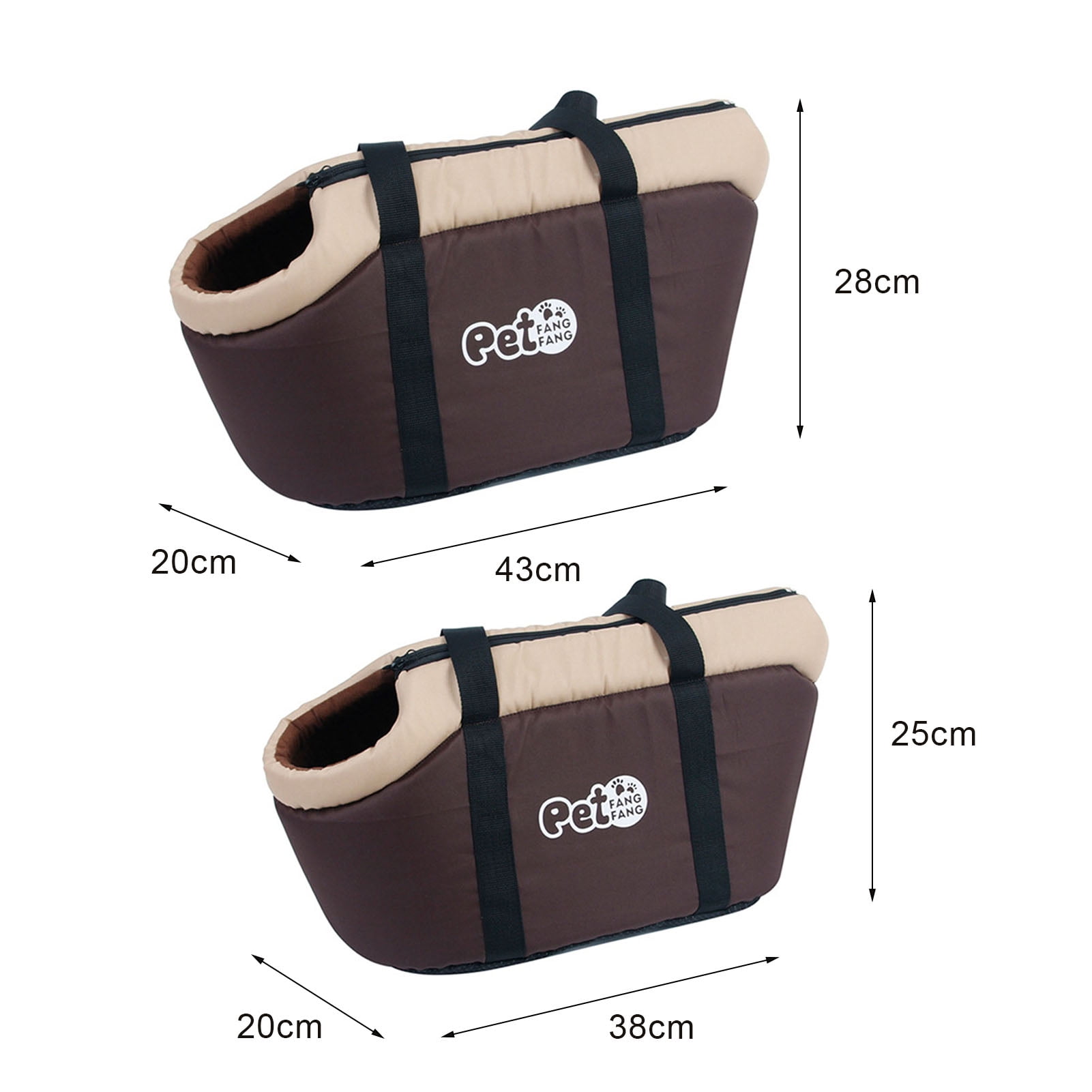 Visland Pet Dog Cat Bag Carrier, Lightweight Durable Adjustable Soft Sided Collapsible Kennel Pet Travel Carrier Bag for for Kitten Puppy Small Animals