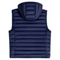 thumbnail image 3 of Little Donkey Andy Boys Winter Puffer Vest Packable Lightweight Faux Down Hooded Sleeveless Jacket Navy Blue M 130cm 8 Years, 3 of 6