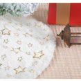 thumbnail image 7 of Mini Christmas Tree Skirts - Xmas Tree Base Cover Mat for Desktop Small Christmas Trees with Gold Stars for Xmas Home Party Decorations, 15.75x14.17Inch Festive Tree Collar for Holiday Decor, 7 of 7