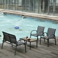 thumbnail image 2 of Outsunny 4-Piece Patio Furniture Set Garden Conversation Set with Loveseat, Single Chairs and Coffee Table for Backyard Poolside Balcony, 2 of 9