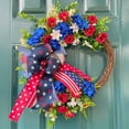 thumbnail image 6 of Independence Day Wreath Door Decoration, Us Flag Flower Vine For Holiday Home Decor And Door Basket Hanging For Patriotic Celebration, 6 of 7
