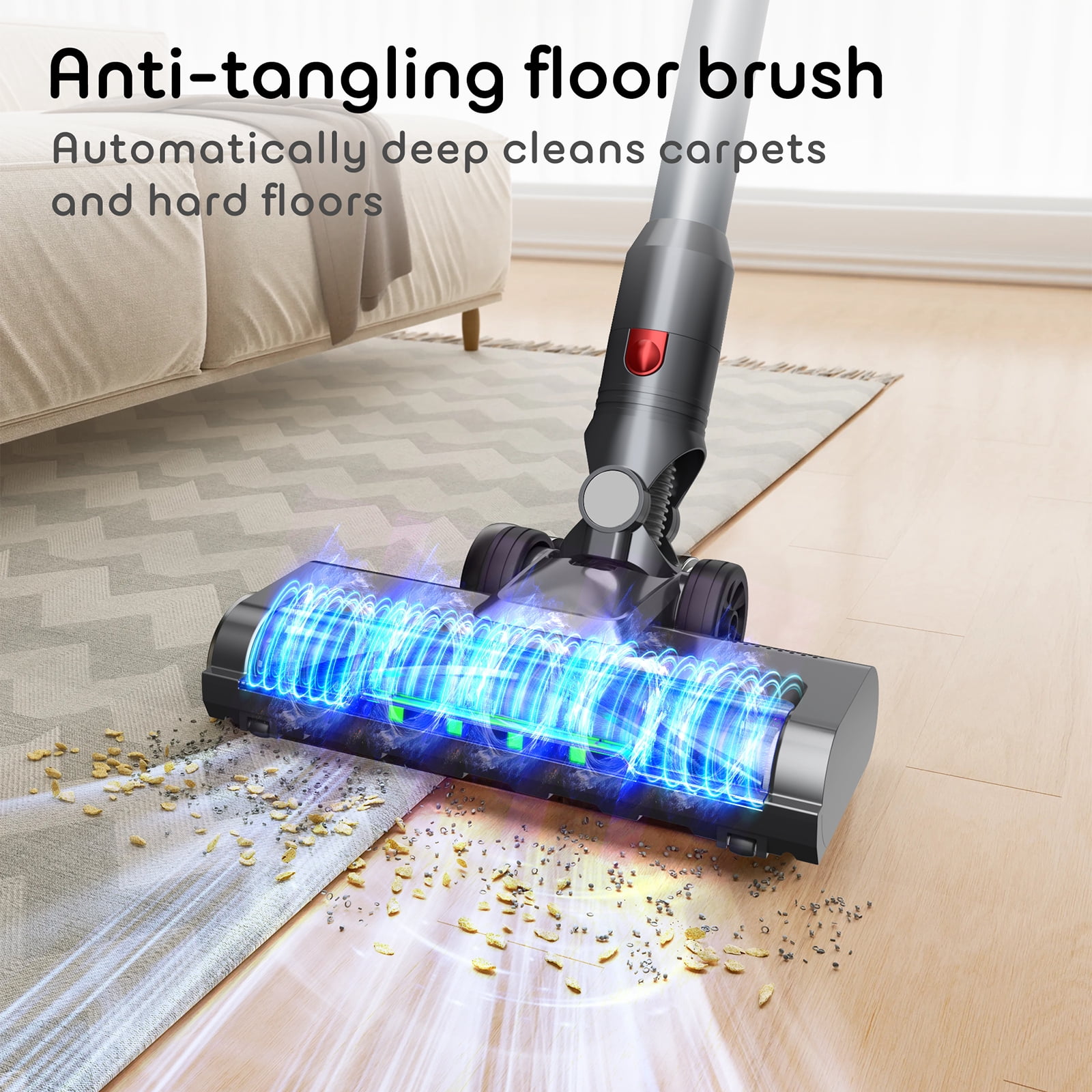 Vexwin 55Kpa Cordless Stick Vacuum Cleaner 60Mins 600W Brushless Motor for Pet Hair Carpet