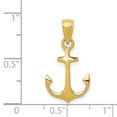 thumbnail image 2 of 14k Yellow Gold Anchor Pendant - 1.2 Grams - Measures 23.9x12.9mm, 2 of 2
