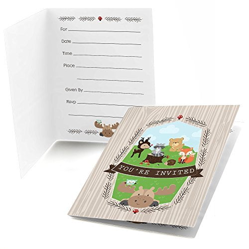 woodland baby shower invitations walmart