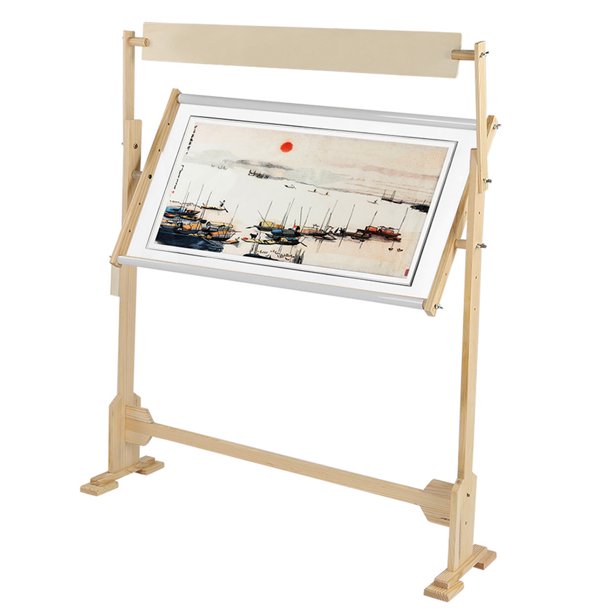 Walfront large size embroidery stand adjustable wood frame for cross Walfront large size embroidery stand adjustable wood frame for cross