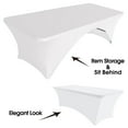 thumbnail image 3 of Eurmax USA Spandex Table Cover Fitted 30+ Colors Polyester Tablecloth，8 ft Table Cover Open Back, 3 of 5
