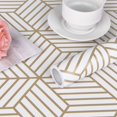 thumbnail image 1 of 1pc Golden Thick Square Geometric Contact Paper, Home Decorations, Self-Adhesive Wallpaper For Cabinet Table Chair Room Background Renovation, 1 of 4