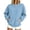 Light Blue-Hvyesh sweatshirts for women, variant on Hvyesh Crew Neck Sweashirt for Women Long Sleeve Corduroy Pullover Casual Solid Color Sports Sweashirts