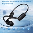thumbnail image 5 of IP68 Waterproof Open Ear Bone Conduction Headphones, Wireless Bluetooth 5.3 Headset with Built-in 32GB Music Player, Underwater Sports Headphones for Swimming,Running,Cycling Workout Gym,Black, 5 of 14