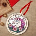 thumbnail image 5 of Pink Unicorn Stained Glass Suncatcher Ornament – Text Christmas 2025 Tree Decoration Gift for Family, Friends, Man & Woman, 5 of 6