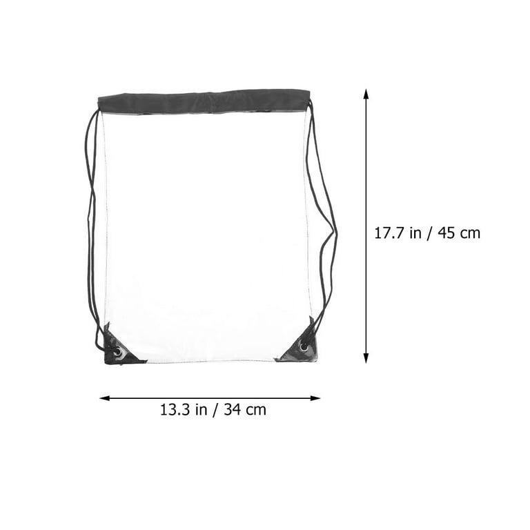 NUOLUX Clear Bag Bag Drawstring Backpack Toiletry Stadium String Waterproof  Approved Backpack Sporting Small Transparent