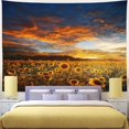 thumbnail image 5 of Tapiz de girasol para colgar en la pared, diseño de flores, campo floral, arte estético para adolescente, dormitorio, sala de estar, decoración de plantas naturales, decoración del hogar, amarill, 5 of 5