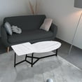 thumbnail image 1 of ViscoLogic LUXEM Milieu du Siècle Table Basse Unique Emboîtée, Table de Centre pour Salon (Blanc), 1 of 7