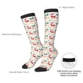 thumbnail image 4 of Daiia Sports Socks Retro bows Printed Novelty Crew Socks for Men Women Knee High Socks Cotton Socks Soft & Breathable Support Unisex Socks, 4 of 6