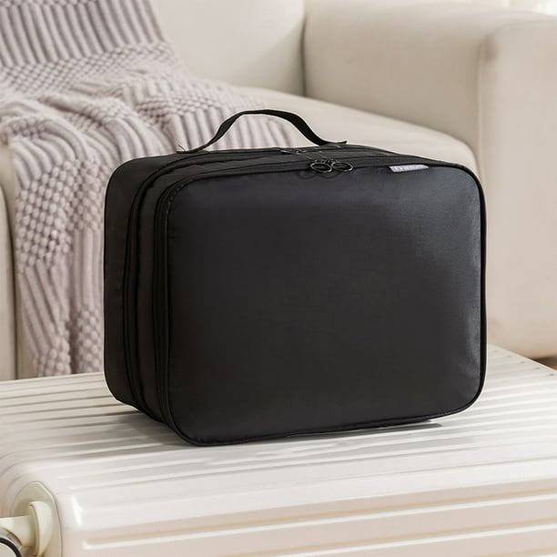 Bolsa para guardar zapatos, organizador de viaje colgante con 3 compartimentos, tela de sarga resistente al agua y a la suciedad para un embalaje ordenado, capacidad para 3 o 4 pares de