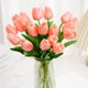 thumbnail image 1 of Tulipanes Artificiales Beksodi 20 Piezas Rosa Pálido Tacto Real, 1 of 8