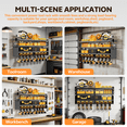thumbnail image 3 of Power Tool Organizer, UNTIMATY 4-Tier Heavy Duty Drill Holder Wall Mount with 2 Side Pegboards, Garage Storage Tool Rack, 350Lbs Load Capacity, 3 of 8