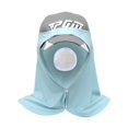thumbnail image 1 of Paquete de 2-3 mascarillas para montar con babero de tela transpirable para el cuello de color azul 2 piezas, 1 of 8