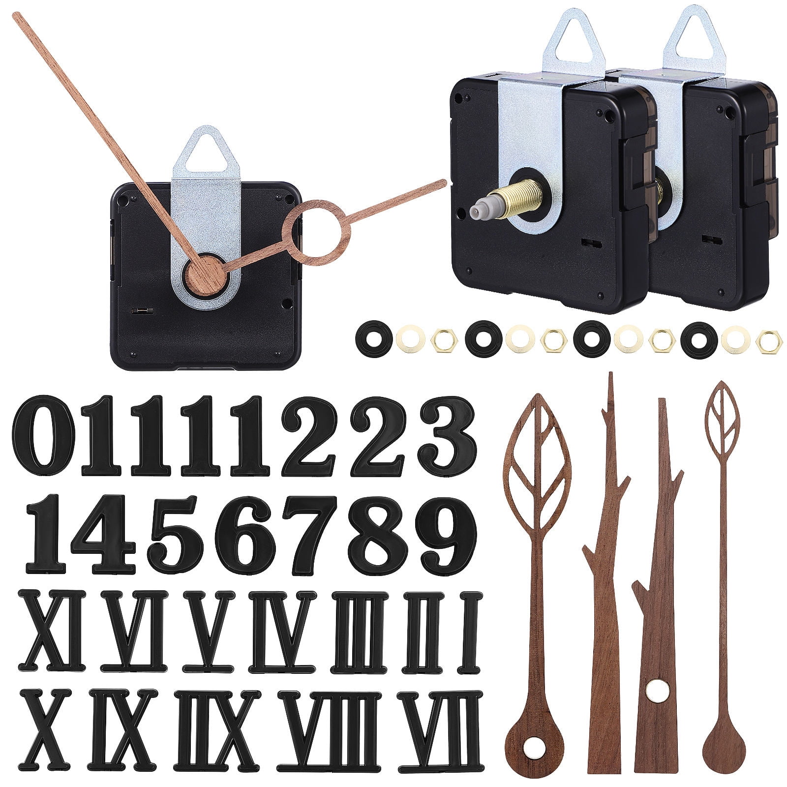 SHOWERORO Quartz Clock Movement Kit with Hands and Motor ABS Assorted Color 3Sets