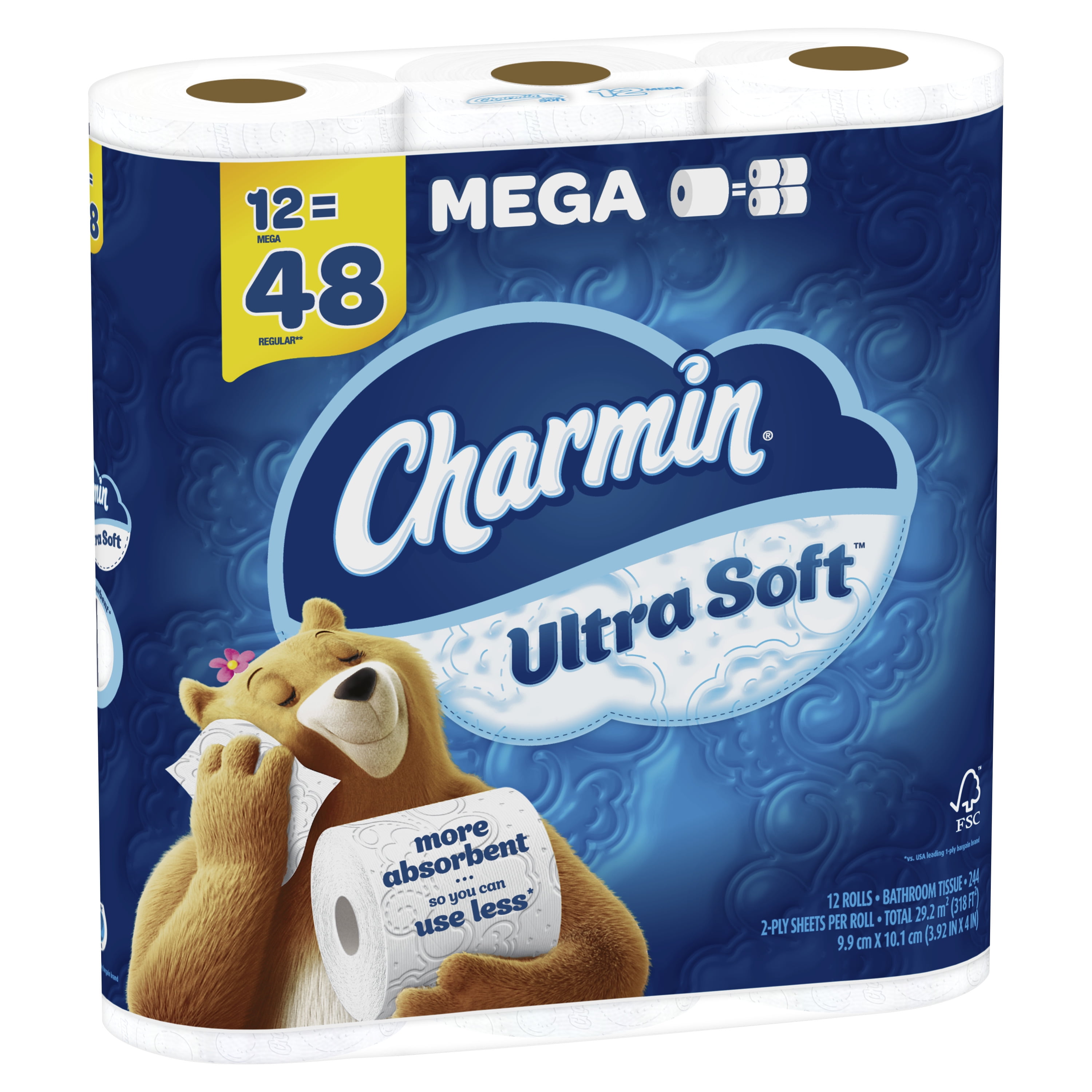 Charmin “family mega” size toilet paper roll is too big for my