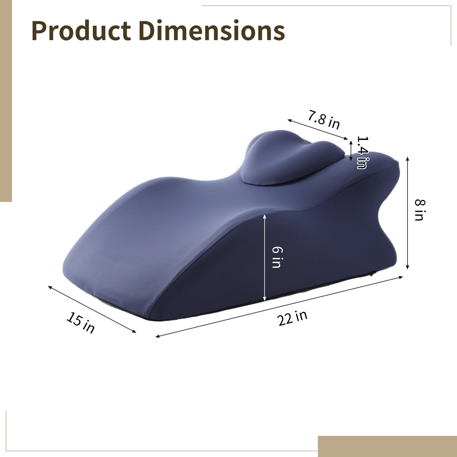 Memory Foam Ergonomic Wedge Pillow, Multi-Position Prone Pillow for Sleeping, Reading, Relaxing, Non-Slip Support Cushion for Head Shoulder Back Lumbar, Breathable Removable Cover