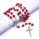 thumbnail image 4 of Collar De Cuentas De Rosario Para Hombres, Mujeres, Niños, Medalla, Católico Romano, Oración Religiosa Cristiana, Crucifijo, Regalos De Bautismo Cristiano Advancent AP006157-01, 4 of 6