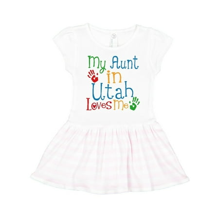 

Inktastic My Aunt in Utah Loves Me Gift Toddler Girl Dress