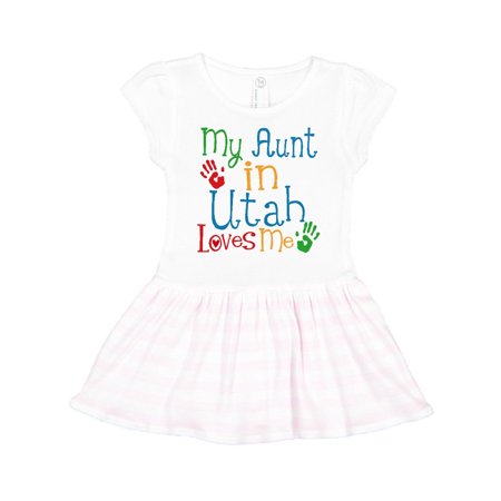 

Inktastic My Aunt in Utah Loves Me Gift Toddler Girl Dress