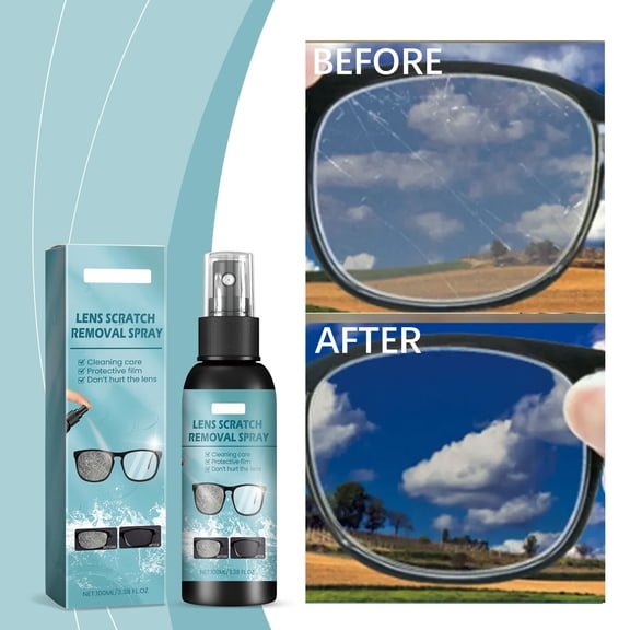 Lens Scratch Repair Spray, 100ML Eyeglasses, Sunglasses & Camera Lens Scratch Remover, Fast-Acting Cleaning and Protective Liquid