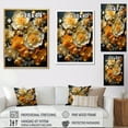 thumbnail image 4 of Designart "Buttercups With Signature Curves" Buttercups Floater Framed Wall Art Living Room, 4 of 5
