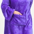thumbnail image 3 of Catalonia Wearable TV Blanket with Sleeves Arms & Feet pockets for Adult Micro Plush Fleece Large Wrap Throw Robe 73" x 53", 3 of 7
