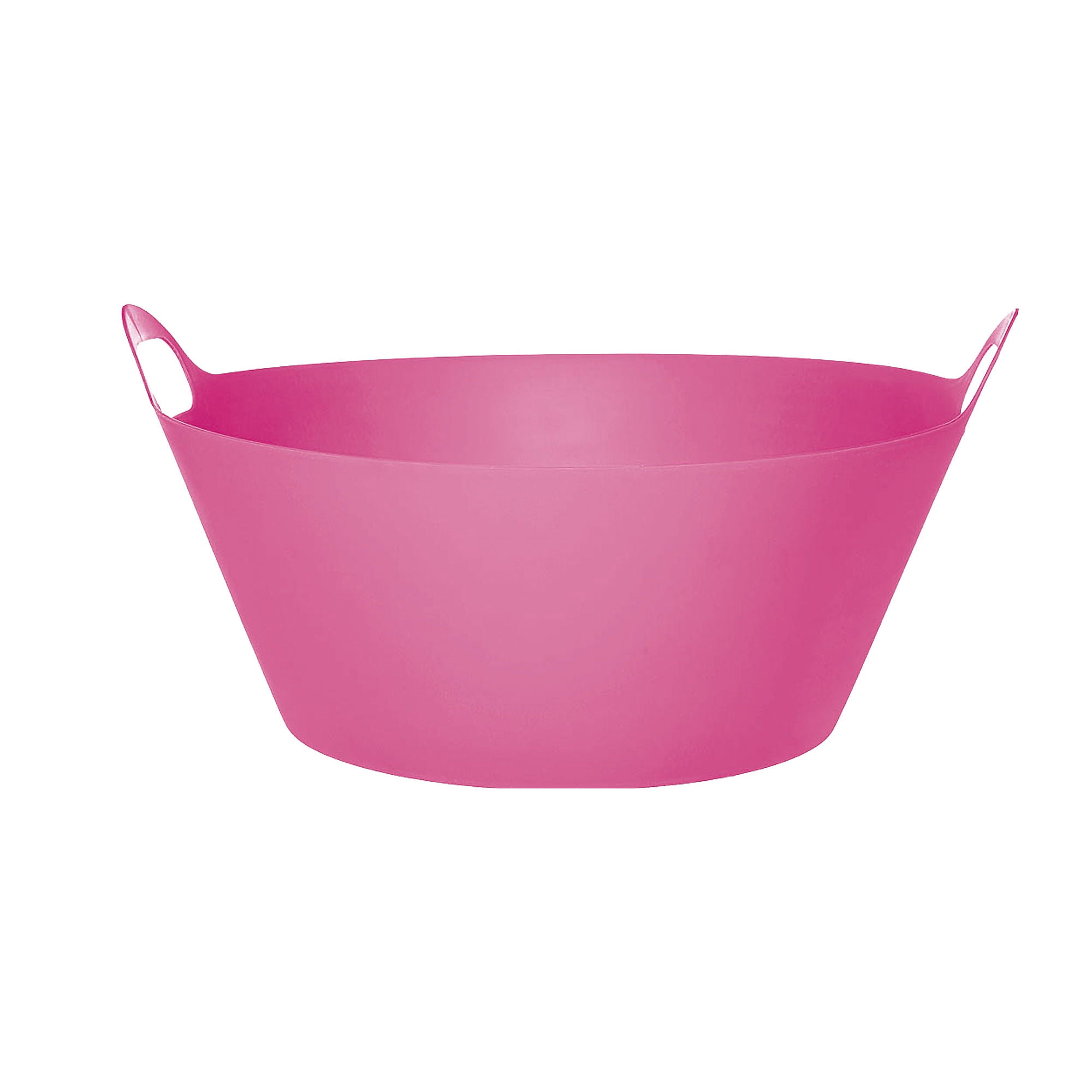 Hot Pink Round Plastic Party Tub 19in, Round Plastic Drink Tub
