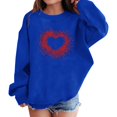 thumbnail image 2 of Ruyang Girls Heart Sweatshirts Kids Cute Solid Color Sweater Casual Valentine Pullover Long Sleeve Pullover Tops Trendy Clothes, 2 of 4
