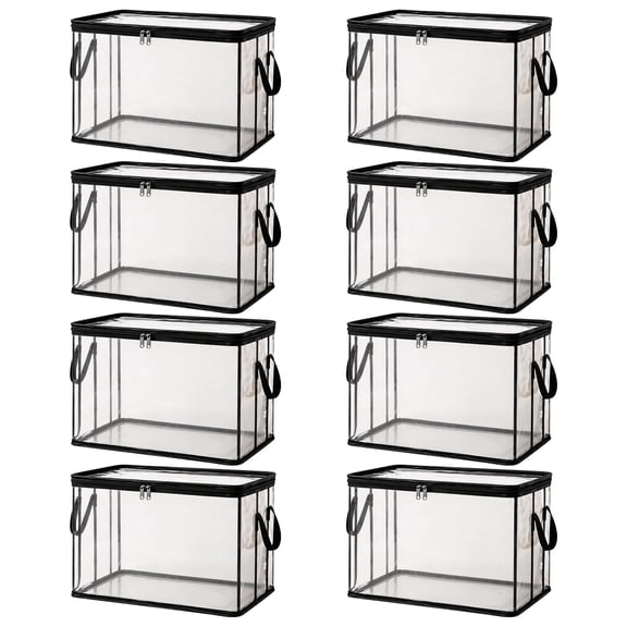 Extra Large Clear Storage Bags with Zipper Handles Heavy Duty Thick Clear Storage Bins for Clothes Blankets Toys Moving Foldable Closet Organizer Storage Containers College Supplies