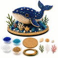 thumbnail image 2 of Ocean Sparkle Animal Craft Kit, 1-Piece Whale Beginner Bead and Wire Craft Set for Adults, Create a Sparkling 3D Marine Animal Display, 2 of 6