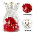 thumbnail image 3 of Ángel flor inmortal, cubierta de cristal rosa, regalo de Navidad y San Valentín, 3 of 5