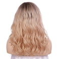 thumbnail image 4 of OneDor Premium Japanese High-Temperature Fiber Synthetic Hair 130% Density Wavy Lace Front Side Part Long Wigs (Blonde Blended with Dark Roots-M6182R), 4 of 7
