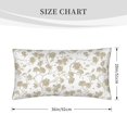 thumbnail image 3 of Disketp Vintage Stylized White Color Pillowcase, Queen Size Pillow Cases for Bedroom,Office,Sofa, Pillow Cover with Envelope Closure - 20x36in, 3 of 7